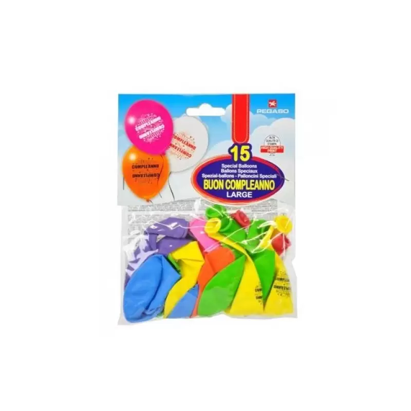 15 PALLONCINI IN LATTICE COLORATO PB 033/16