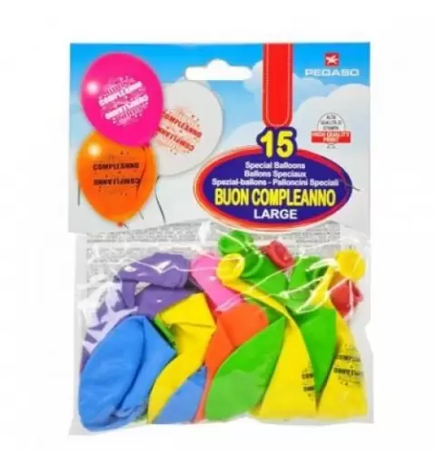 15 PALLONCINI IN LATTICE COLORATO PB 033/16