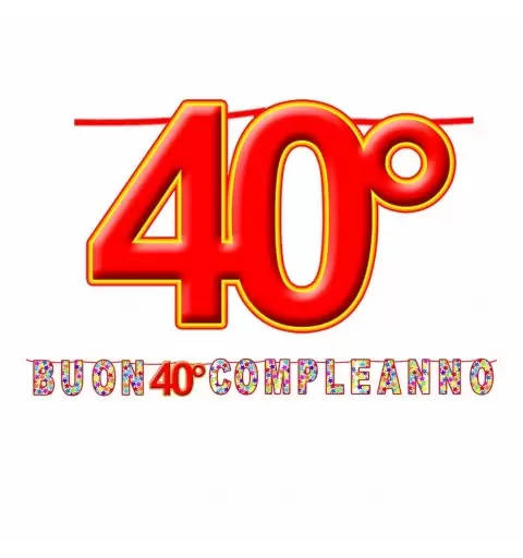 FESTONE COMPLEANNO 40 ANNI 