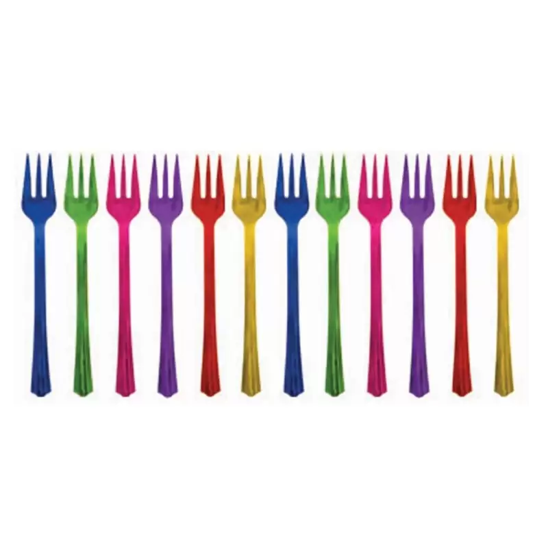 20 MINI FORCHETTINE COLORATE 400501