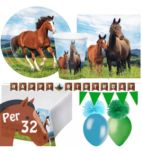 Kit n.46 cavalli verde