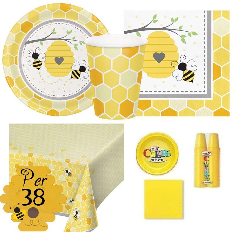 KIT COMPLEANNO BEE BUSY BEES API APE
