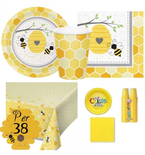KIT COMPLEANNO BEE BUSY BEES API APE