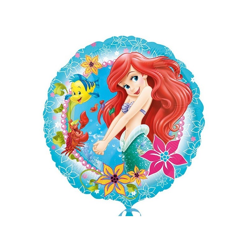 Inviti di compleanno con Ariel la Sirenetta decorazioni/accessori per feste confezione da 12 modello verticale con motivo floreale Disney WITHOUT Envelopes 