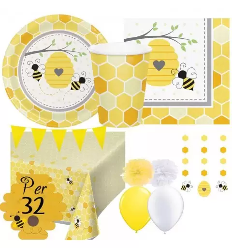 Kit n.46 api busy bee - coordinato festa a tema ape