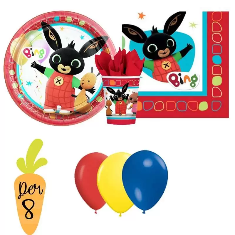 Kit n.22 Bing - coordinato tavola per 8 bambini