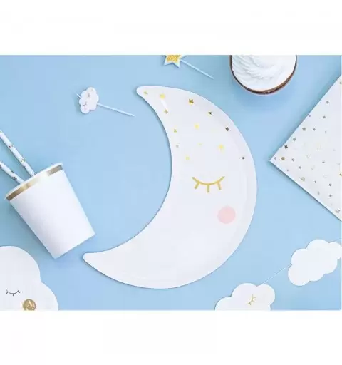 Kit n.6 little star and moon - luna nuvola e stelle