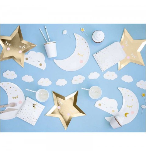 Kit n.6 little star and moon - luna nuvola e stelle