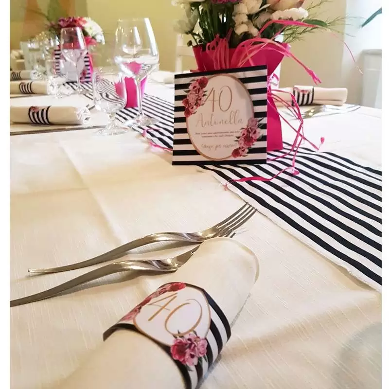 Festa di carta glamour da personalizzare etichette adesivi 30 anni 40 anni