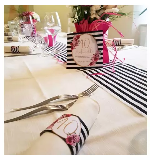 Festa di carta glamour da personalizzare etichette adesivi 30 anni 40 anni