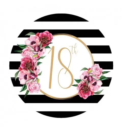 Festa di carta glamour da personalizzare etichette adesivi 30 anni 40 anni