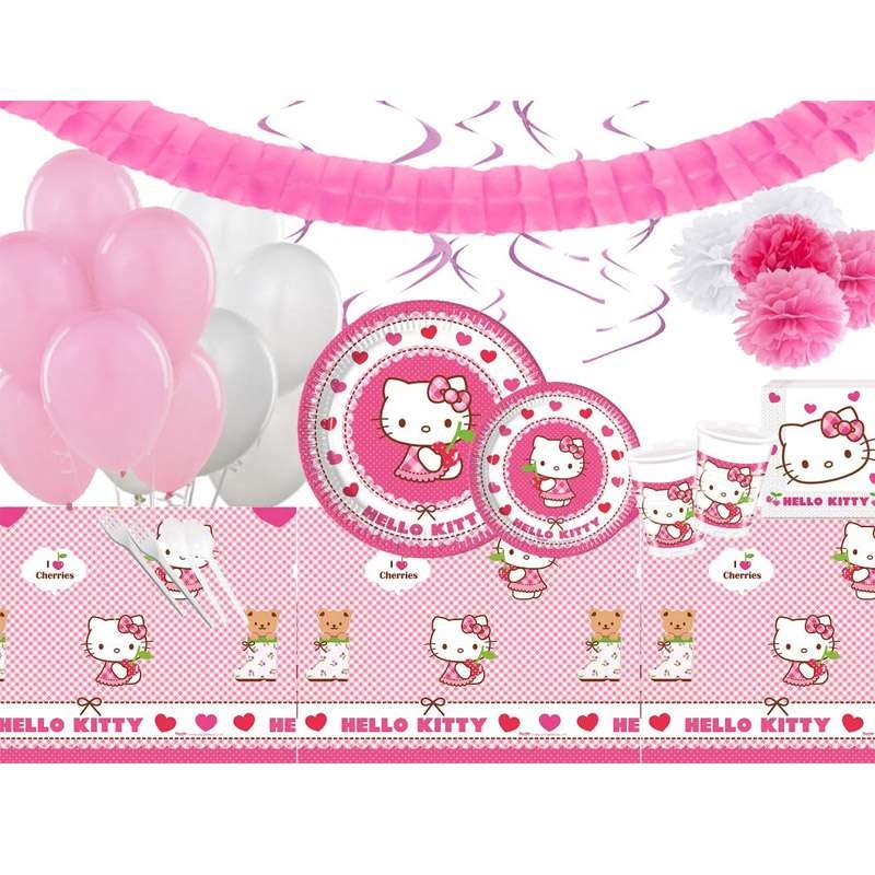 Tavolo allestimento compleanno Hello kitty