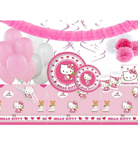 Tavolo allestimento compleanno Hello kitty