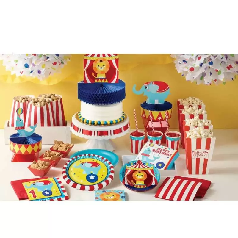 Kit n.72 circo - coordinato tavola con festa di carta