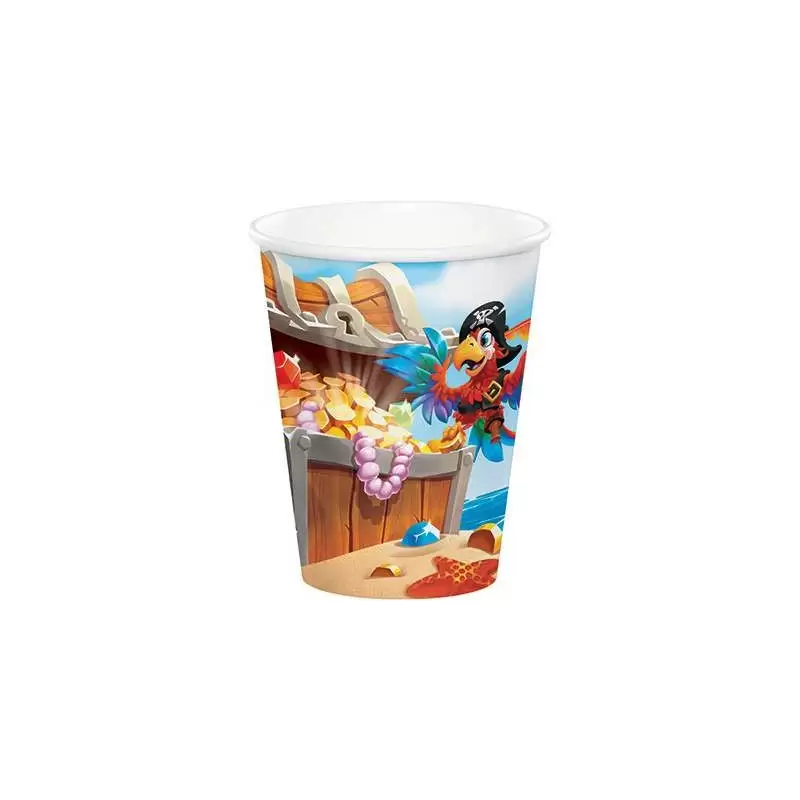 Bicchieri pirata nero new - 8 pz
