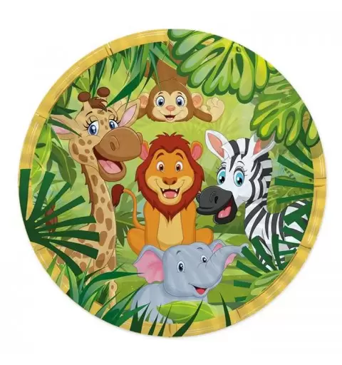 Kit n.72 animali della giungla - con set di carta