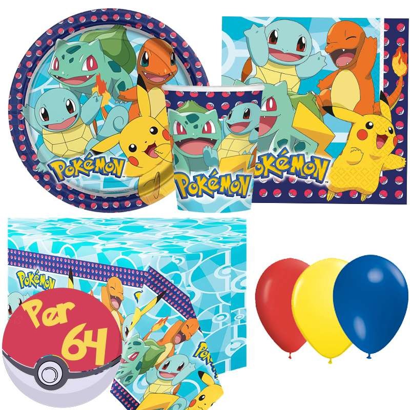 Kit n.4 Pokémon - addobbi e decorazioni per la tavola