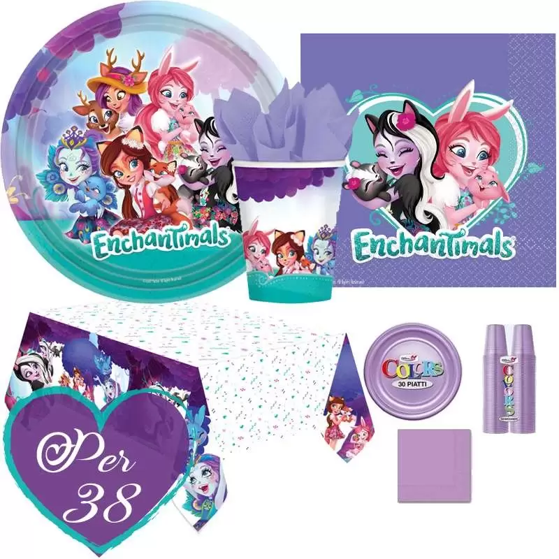 Kit n.7 Enchantimals - con monocolore lilla