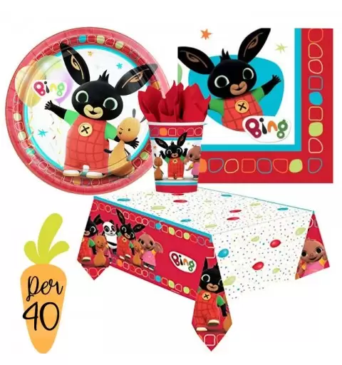 Kit n.3 Bing - coordinato tavola coniglietto nero