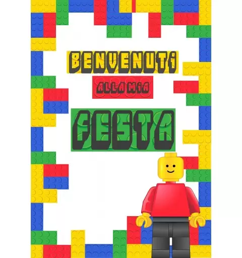 Festa di carta Lego Block party - etichette e adesivi