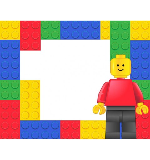 Festa di carta Lego Block party - etichette e adesivi