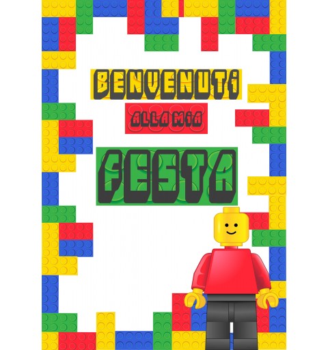  Cartellone di benvenuto Lego block party