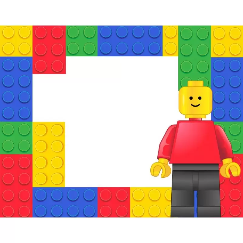 Targhette segnaposto Lego block party - 9 pz