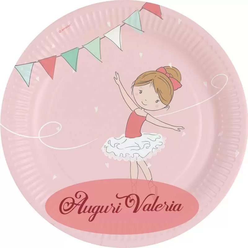 Cialda piccola ballerina per torte personalizzabile