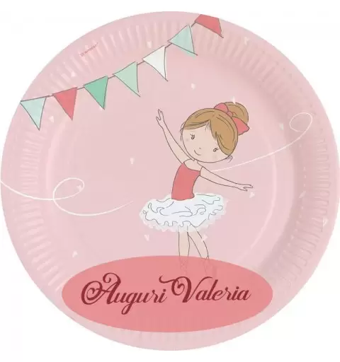 Cialda piccola ballerina per torte personalizzabile