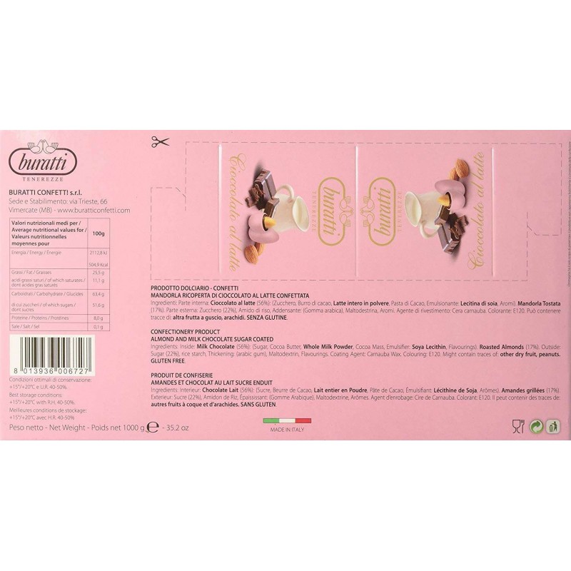 Confetti Buratti tenerezze al latte rosa - 1 kg