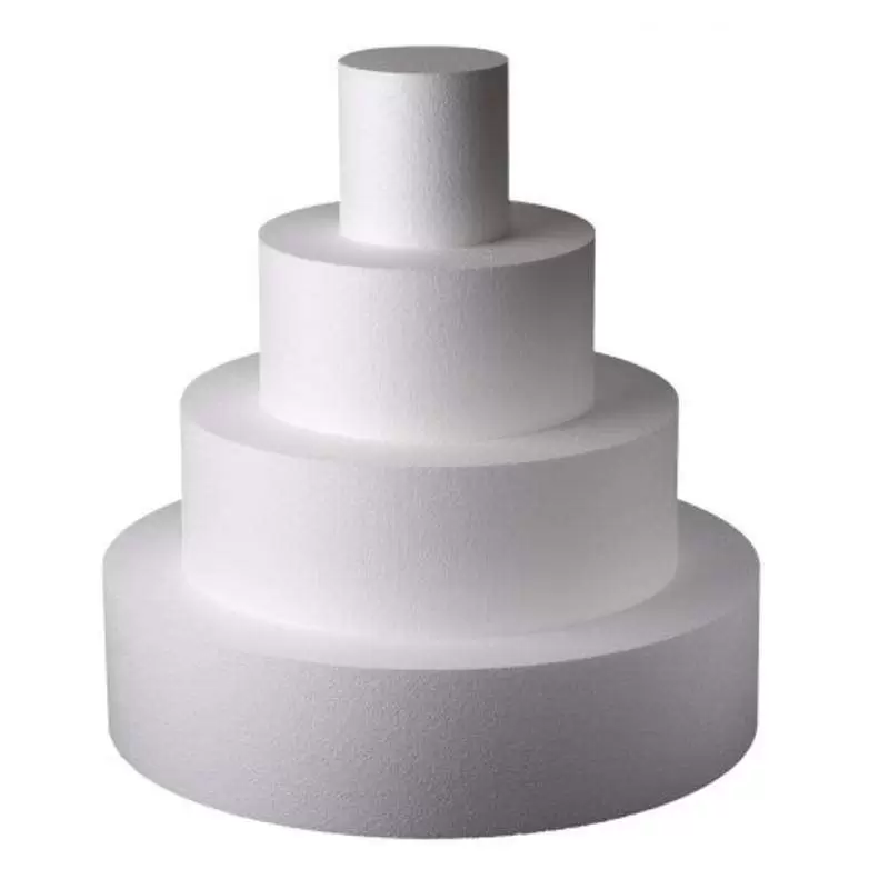 BASE PER TORTA CIRCOLARE POLISTIROLO 10X10CM