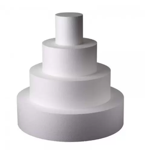 BASE PER TORTA CIRCOLARE POLISTIROLO 10X10CM