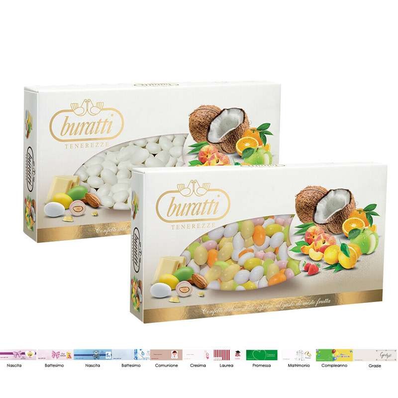 Buratti 2 kg di confetti misto frutta