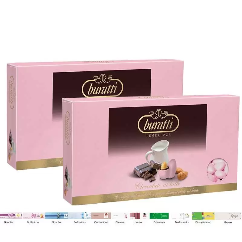 Buratti 2kg di confetti rosa