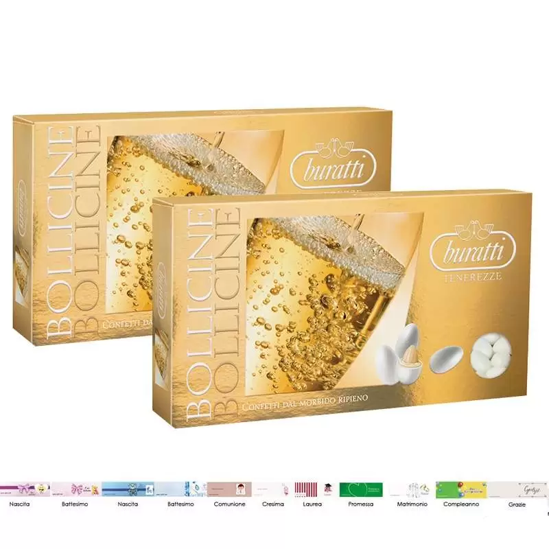 2kg confetti Buratti bollicine champagne