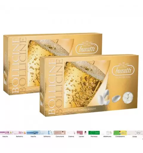 2kg confetti Buratti bollicine champagne
