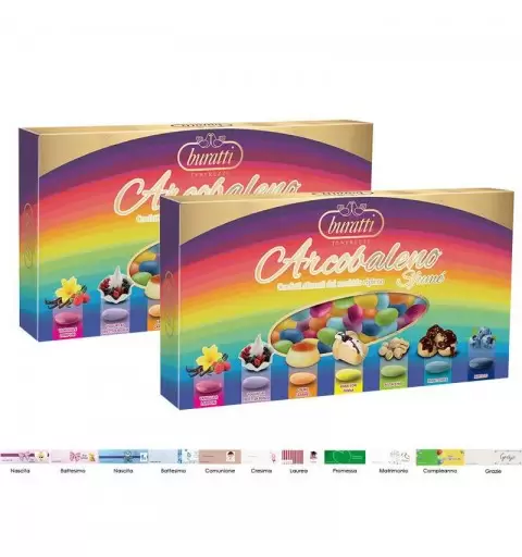 Buratti 2kg di confetti arcobaleno