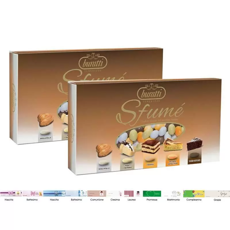 Buratti confetti sfumati marrone
