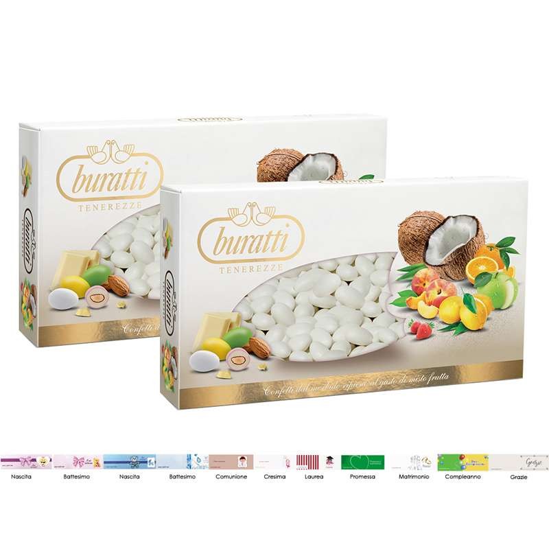 Confetti alla frutta Buratti bianchi