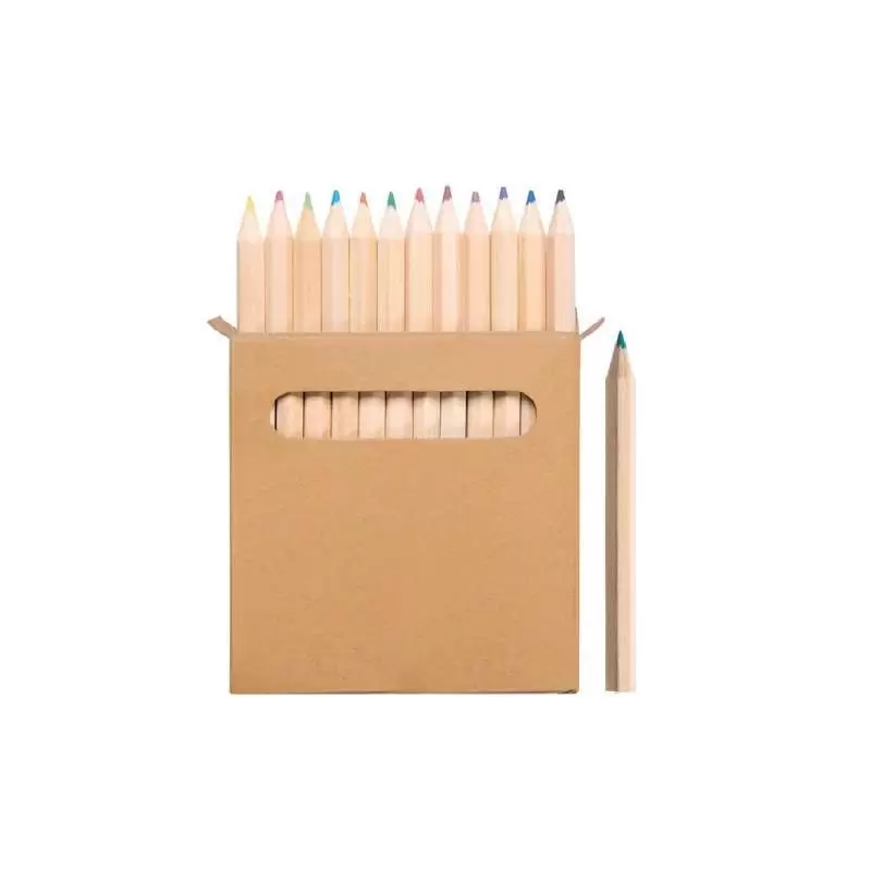 Astuccio mini pastelli in carta avana