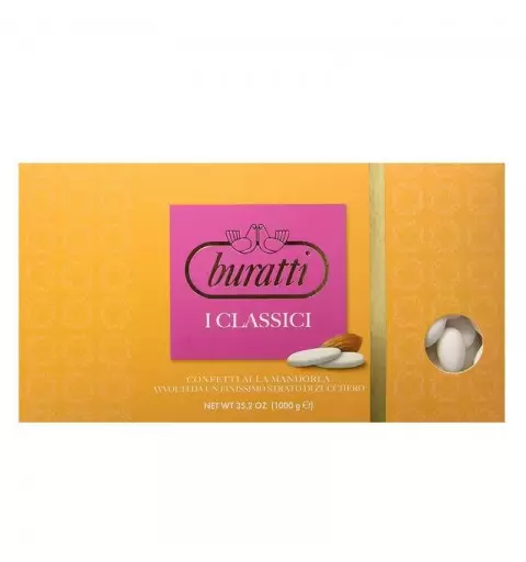Confetti Buratti i classici alla mandorla pelata bianchi