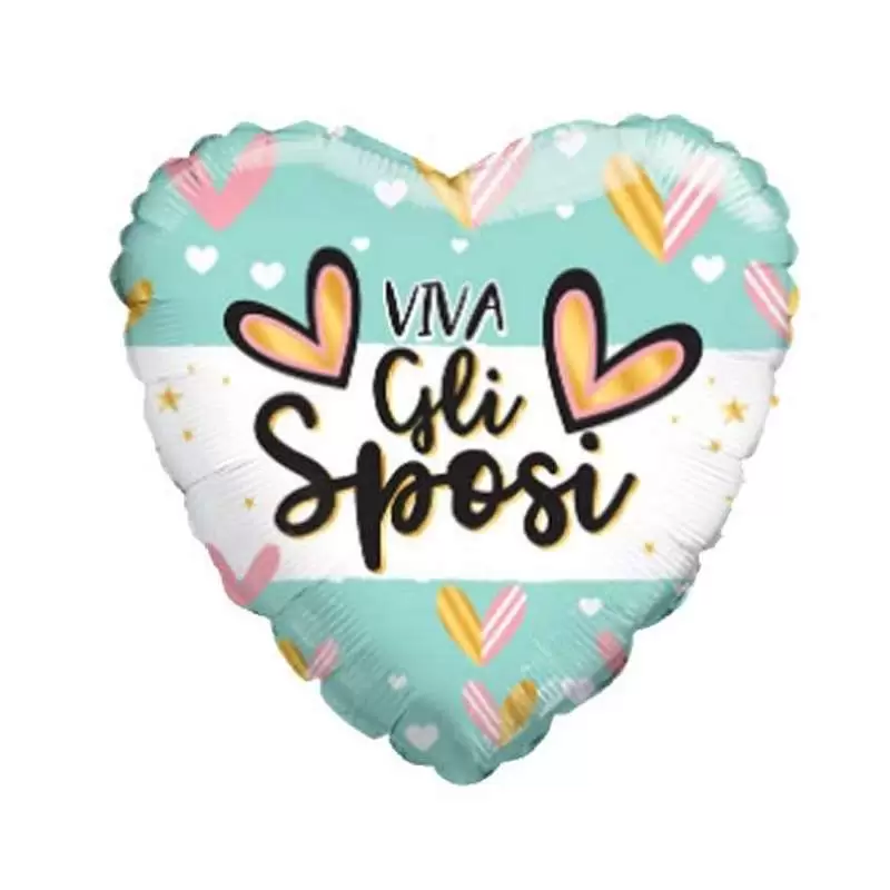 Foil cuore viva gli sposi