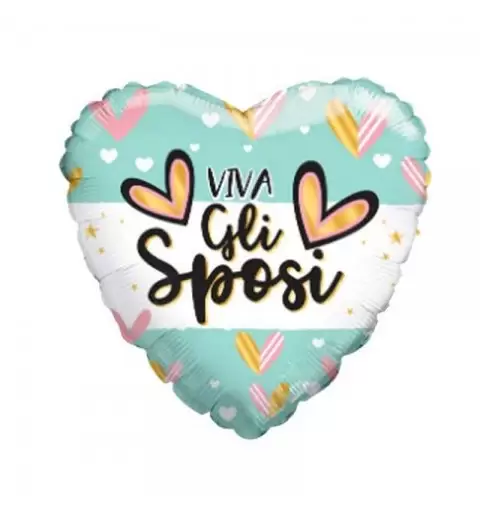 Foil cuore viva gli sposi