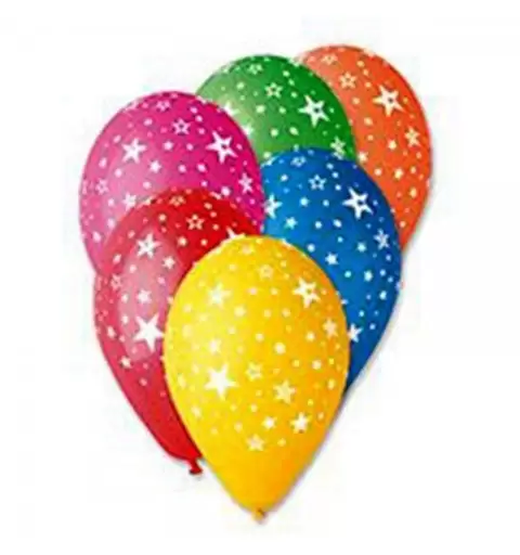 PALLONCINI STELLE MULTICOLOR 5 PZ