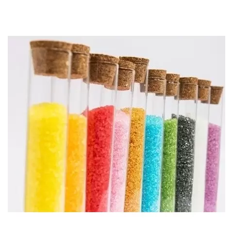 12 PROVETTE IN VETRO CON TAPPO DI SUGHERO PER CONFETTI 0 CM