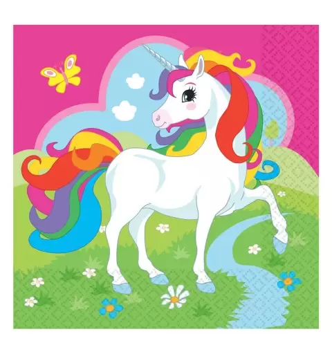 Tovaglioli unicorno rainbow