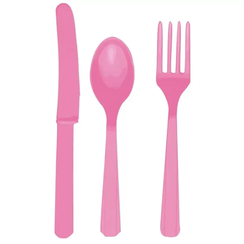 Set posate 18 pz rosa