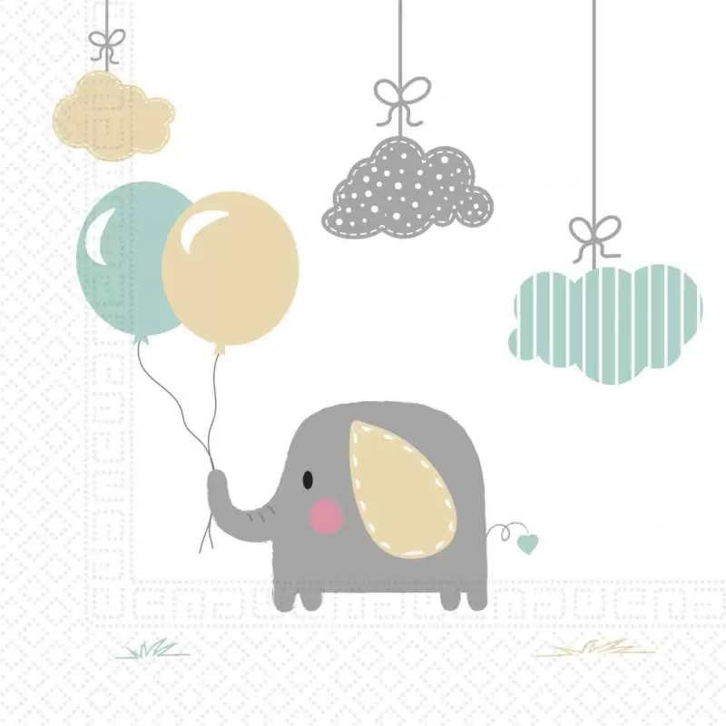 Kit n.4 baby elephant - addobbi festa elefantino