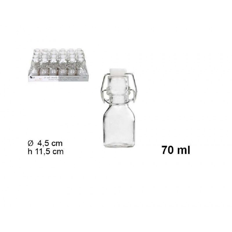 Mini bottiglie di vetro 70 ml