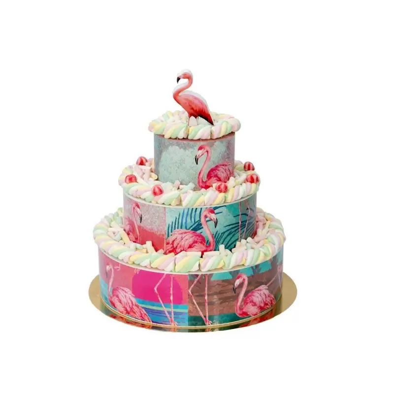 Torta di marshmallow fenicottero